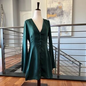 L'Academie Deep Green Long Sleeve Dress